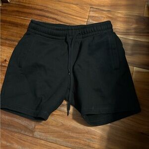 Maison Article Premium Essentials Black Sweat‎ Shorts Size Small (0552)